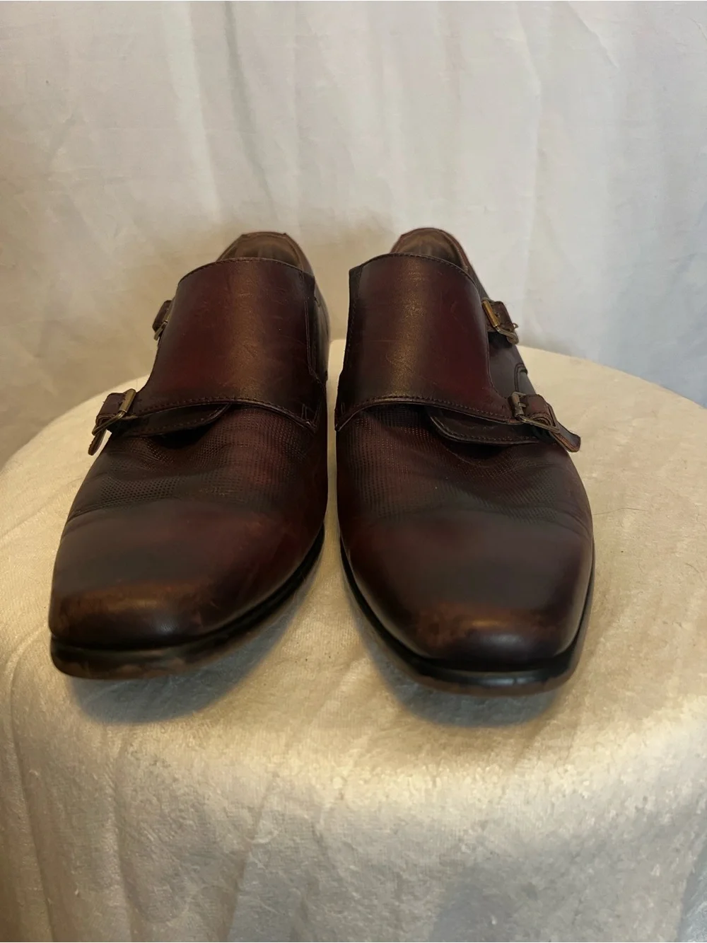 Florsheim Men’s Double Monk Strap Oxfords - Burgundy